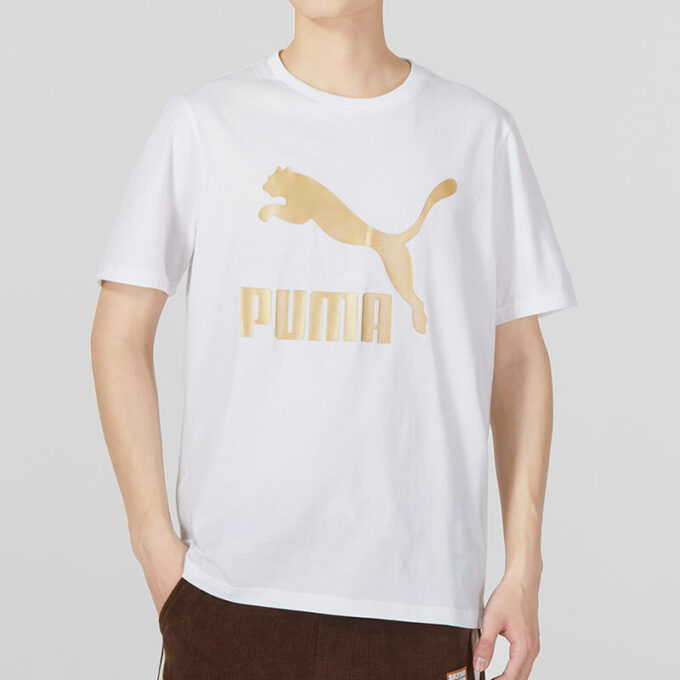 Tryckt kortärmad t-shirt ”Vit”