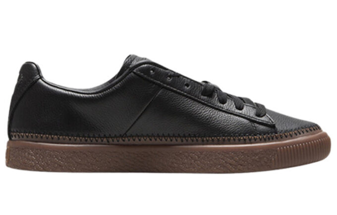 Unisex Basket Stitched Låga Sneakers Svarta/Bruna