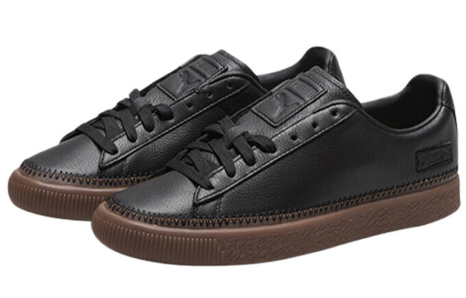 Unisex Basket Stitched Låga Sneakers Svarta/Bruna