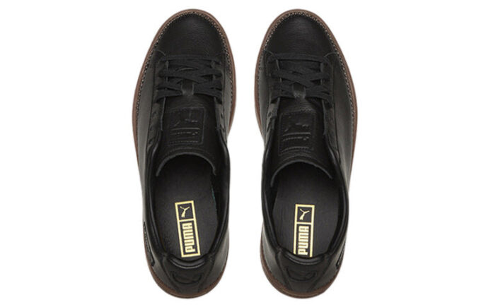 Unisex Basket Stitched Låga Sneakers Svarta/Bruna