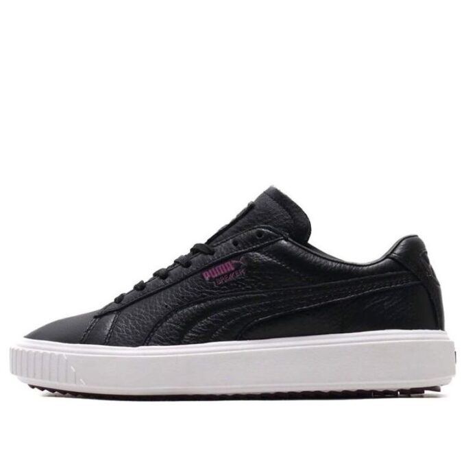 Unisex Breaker Lädersneakers Svarta