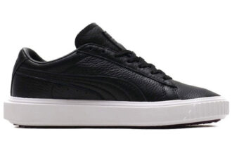 Unisex Breaker Lädersneakers Svarta