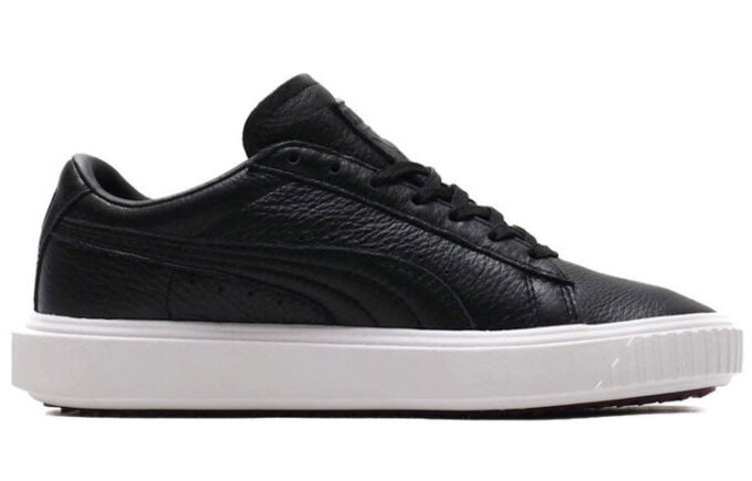 Unisex Breaker Lädersneakers Svarta