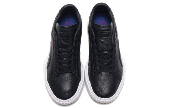 Unisex Breaker Lädersneakers Svarta