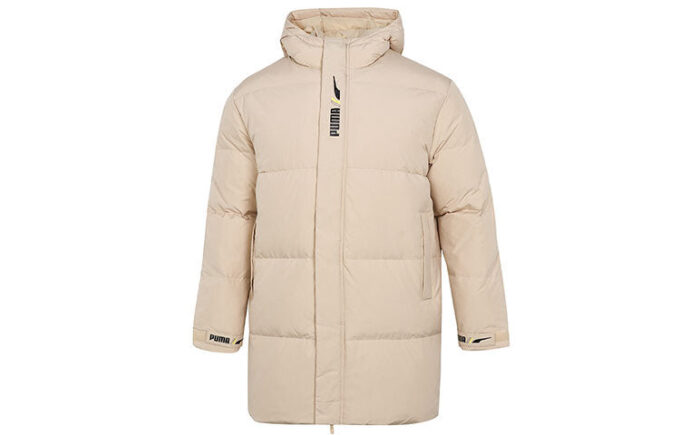 Vindtät dunjacka i varm färg ”Beige”