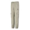 Vävd Cargo Bundle Feet Casual Långbyxor Krämiga Vita