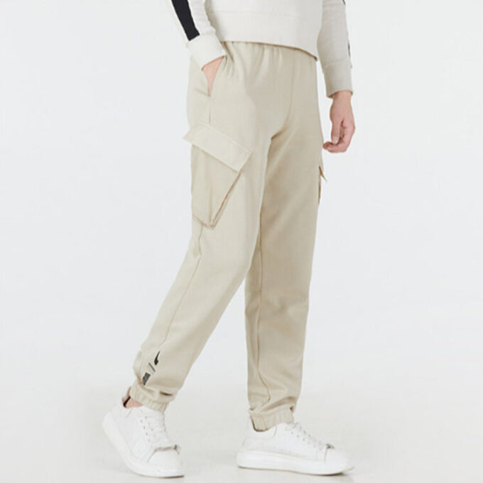 Vävda cargobyxor ”Beige”