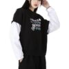 (WMNS) 2-Fer Grafisk Linne Logotyp ”Svart”