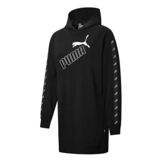 (WMNS) Amplified Hooded Long Sleeveless Dress Svart