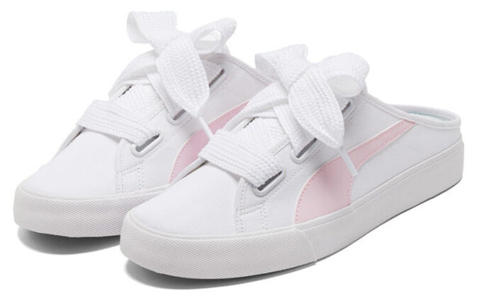 (WMNS) Bari Mule Ribbon Casual Skateboardskor Vita Rosa