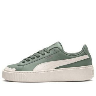 (WMNS) Basket Platform Scallop Sneakers Grön/Vit
