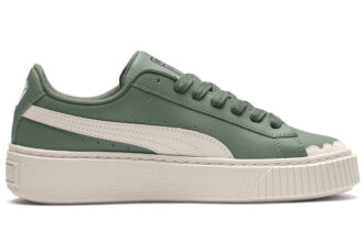 (WMNS) Basket Platform Scallop Sneakers Grön/Vit