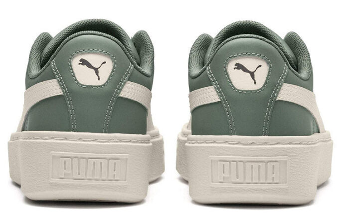 (WMNS) Basket Platform Scallop Sneakers Grön/Vit