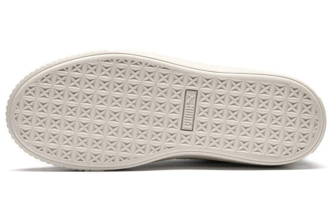 (WMNS) Basket Platform Scallop Sneakers Grön/Vit