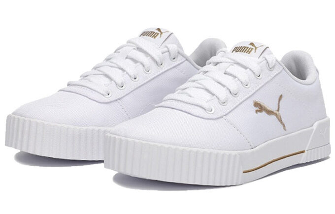 (WMNS) Carina Summer Cat Fritidsbrädeskor Vita/Gyllene