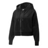 (WMNS) Casual Broderad Dragkedja Kort Huvjacka Svart