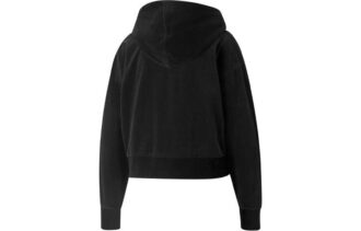 (WMNS) Casual Broderad Dragkedja Kort Huvjacka Svart