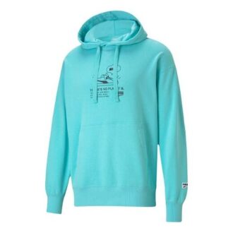 (WMNS) Casual Tryck Huvtröja Casual Ängelblå