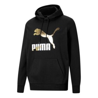 (WMNS) Classics Bronzing Logo Printing Sports Black
