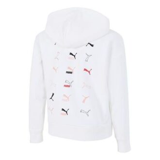 (WMNS) Classics Logo Graphics Hoodie ”Vit”