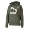 (WMNS) Classics Logo Hoodie ”Olivgrön Vit”