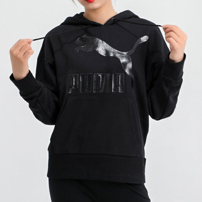 (WMNS) Classics Logo Hoodie ”Svart”