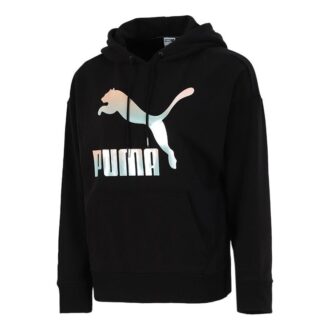 (WMNS) Classics Logo Hoodie ”Svart Vit”