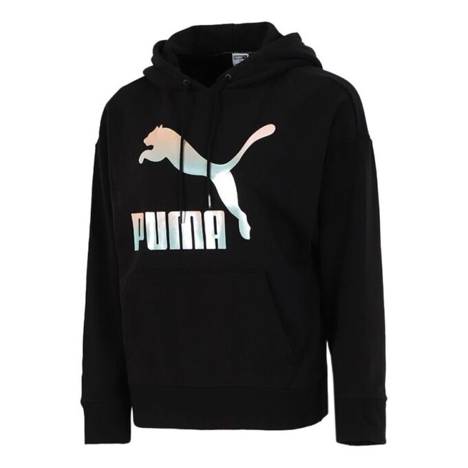 (WMNS) Classics Logo Hoodie ”Svart Vit”