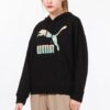 (WMNS) Classics Logo Hoodie ”Svart Vit”