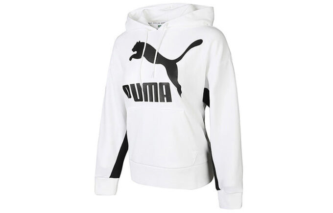 (WMNS) Classics Logo Hoodie ”Vit Svart”