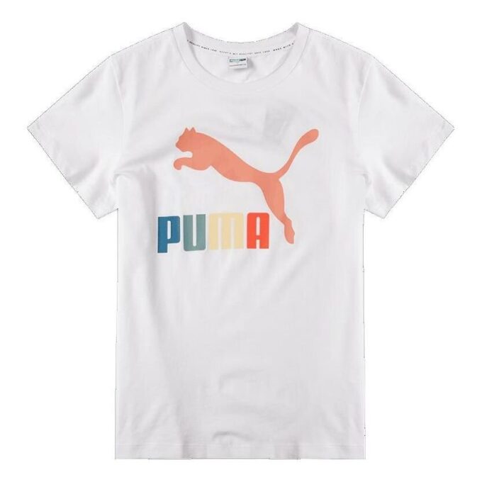 (WMNS) Classics Logo Interest T-shirt med logotyp Casual Rund Hals Kortärmad Vit