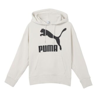 (WMNS) Classics Logo Print Hoodie Grå