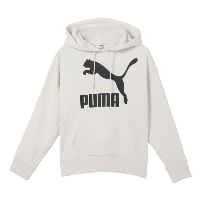 (WMNS) Classics Logo Print Hoodie Grå