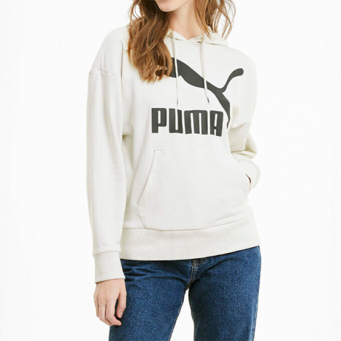 (WMNS) Classics Logo Print Hoodie Grå