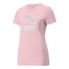 (WMNS) Classics Logo T-shirt med Stor Logotyptryck Sport Kortärmad Rosa