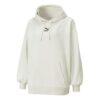 (WMNS) Classics Oversized Logo Print Plus Fleece Keep Warm Hoodie Grå