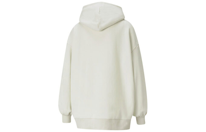 (WMNS) Classics Oversized Logo Print Plus Fleece Keep Warm Hoodie Grå