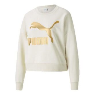 (WMNS) Classics Rundhalsad Tröja med Logotyptryck Elfenbensvit
