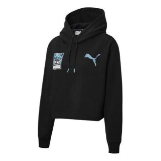 (WMNS) Claw Pack Logo Hoodie ”Svart Blå Vit”