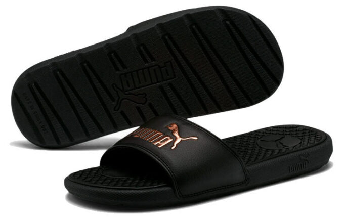 (WMNS) Coola Cat Slides ”Svart roséguld”