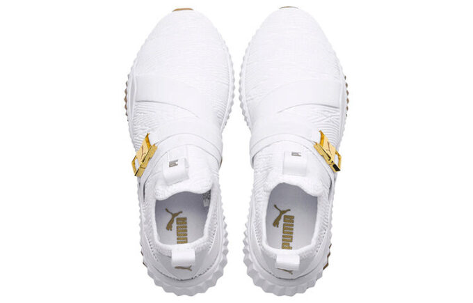 (WMNS) Defy Varsity Mid ”Vit Metallic Guld”