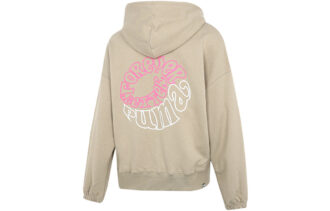 (WMNS) Downtown Graphic Hoodie Andningsbar Bokstäver Tryck Långärmad Khaki