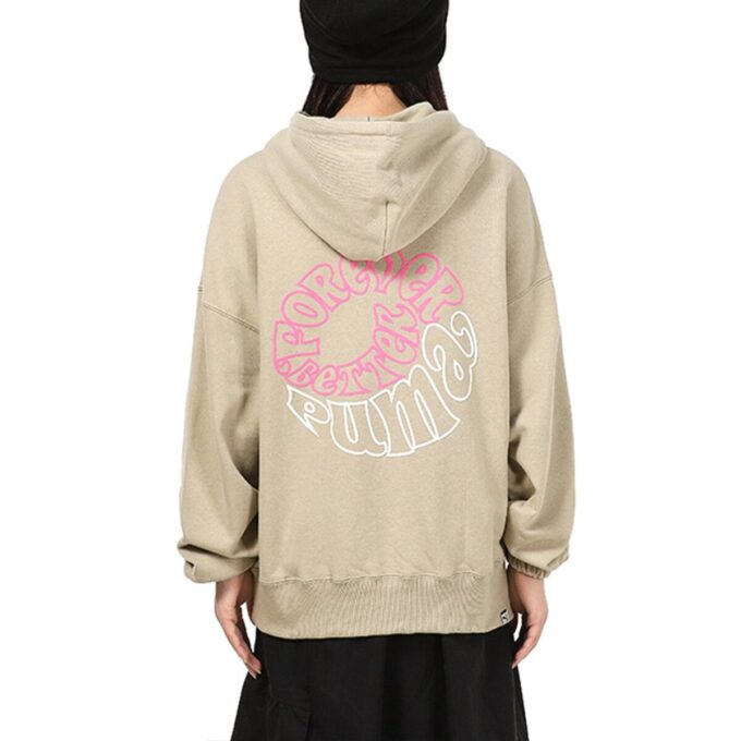 (WMNS) Downtown Graphic Hoodie Andningsbar Bokstäver Tryck Långärmad Khaki