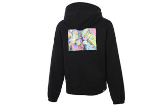 (WMNS) Downtown Printing Logo Hoodie Svart