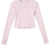 (WMNS) Enfärgad långärmad t-shirt ”Rosa”