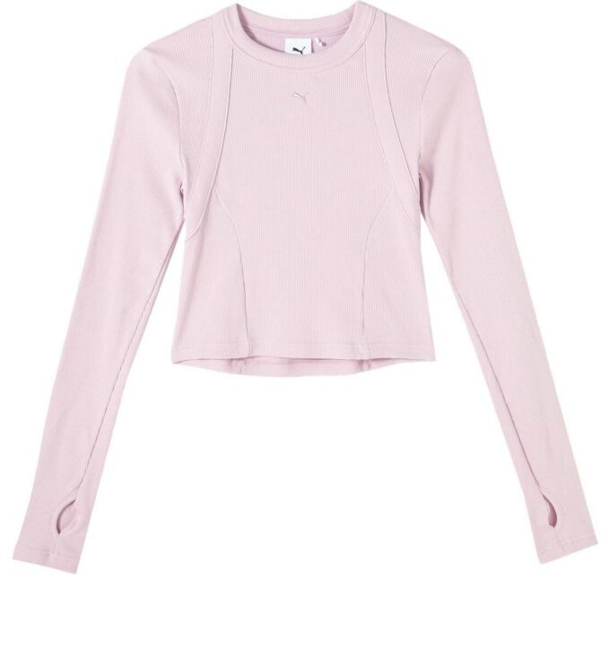 (WMNS) Enfärgad långärmad t-shirt ”Rosa”