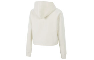 (WMNS) Essential Metallic Cropped Hoodie ”Beige”