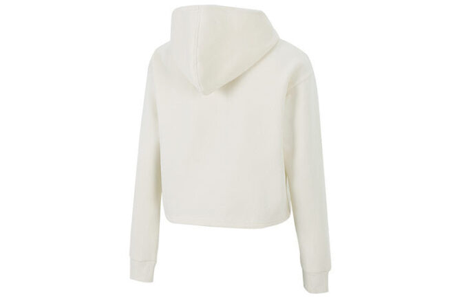 (WMNS) Essential Metallic Cropped Hoodie ”Beige”