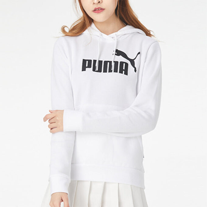 (WMNS) Essentials Hoodie ”Vit Svart”