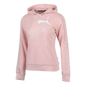 (WMNS) Essentials Logo Hoodie ”Rosa Vit”